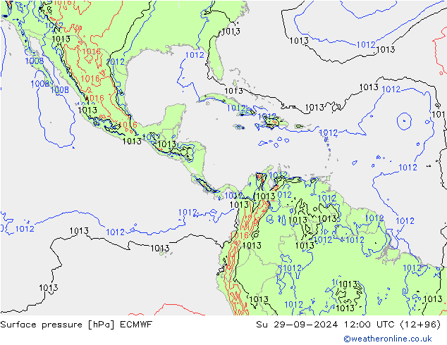 ciśnienie ECMWF nie. 29.09.2024 12 UTC