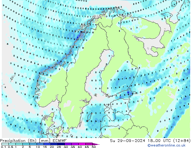 Z500/Rain (+SLP)/Z850 ECMWF dom 29.09.2024 00 UTC