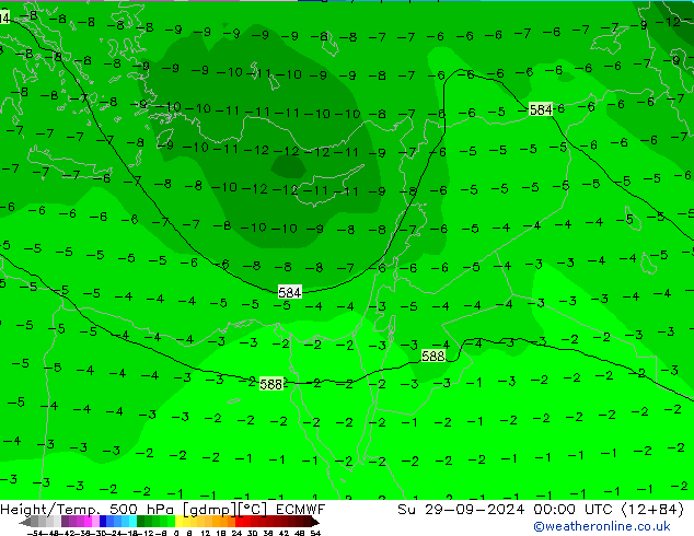 Z500/Rain (+SLP)/Z850 ECMWF Su 29.09.2024 00 UTC