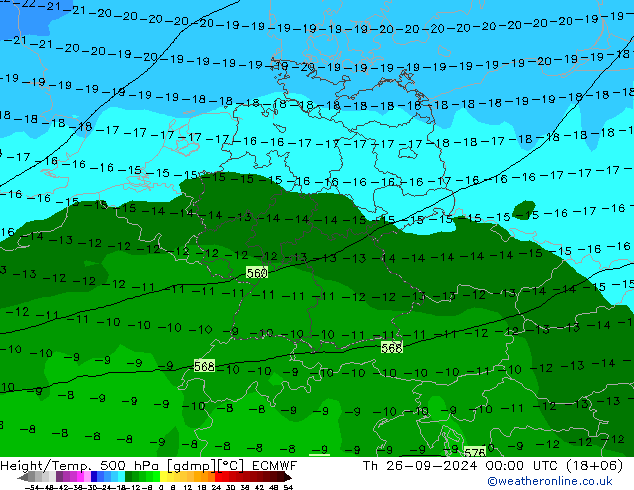 Z500/Rain (+SLP)/Z850 ECMWF Th 26.09.2024 00 UTC