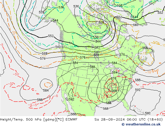 Z500/Rain (+SLP)/Z850 ECMWF So 28.09.2024 06 UTC