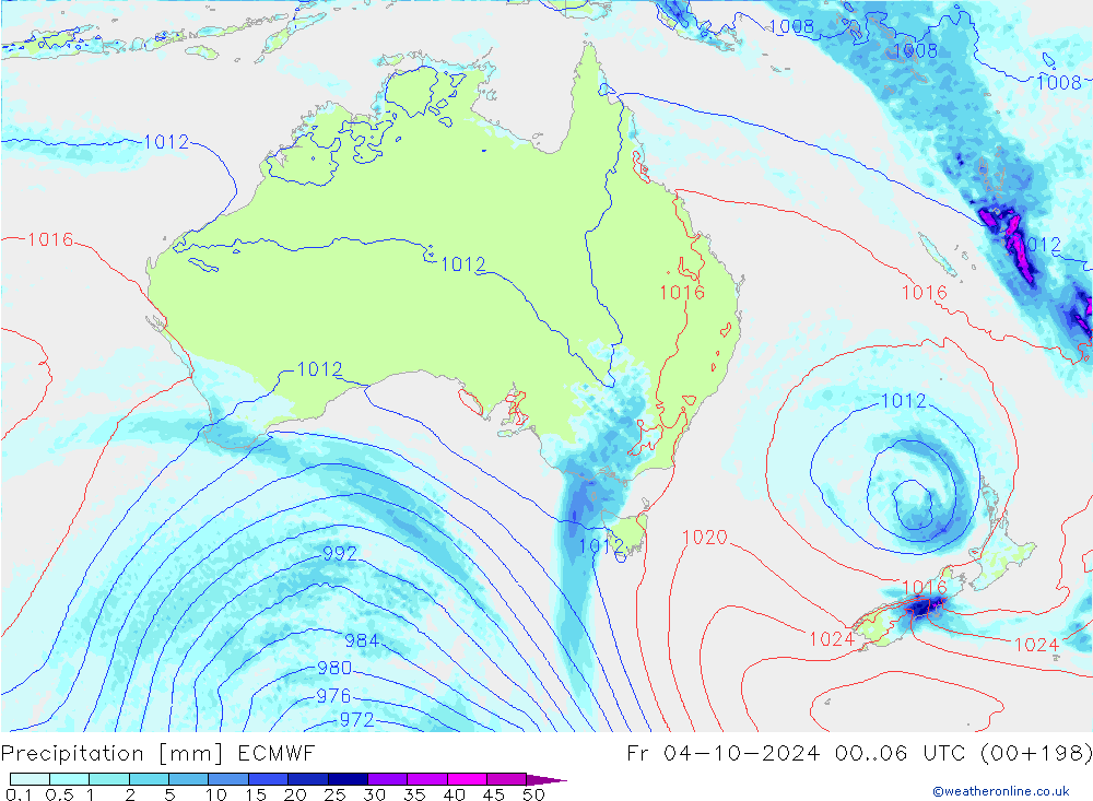 Precipitation ECMWF Fr 04.10.2024 06 UTC