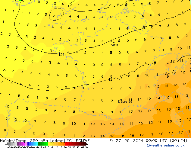 Z500/Regen(+SLP)/Z850 ECMWF vr 27.09.2024 00 UTC