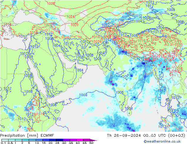 осадки ECMWF чт 26.09.2024 03 UTC