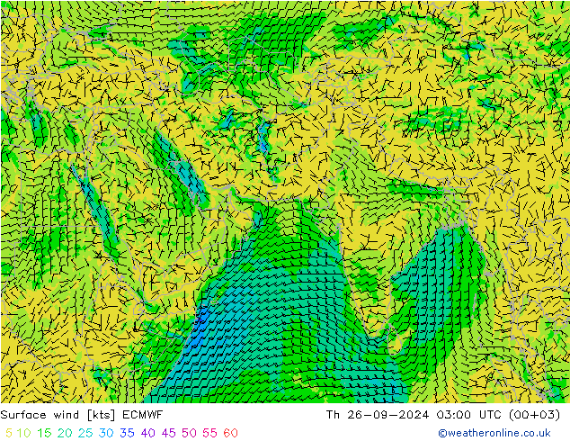 Bodenwind ECMWF Do 26.09.2024 03 UTC