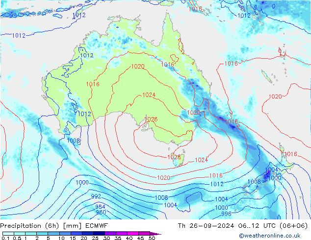 Z500/Regen(+SLP)/Z850 ECMWF do 26.09.2024 12 UTC