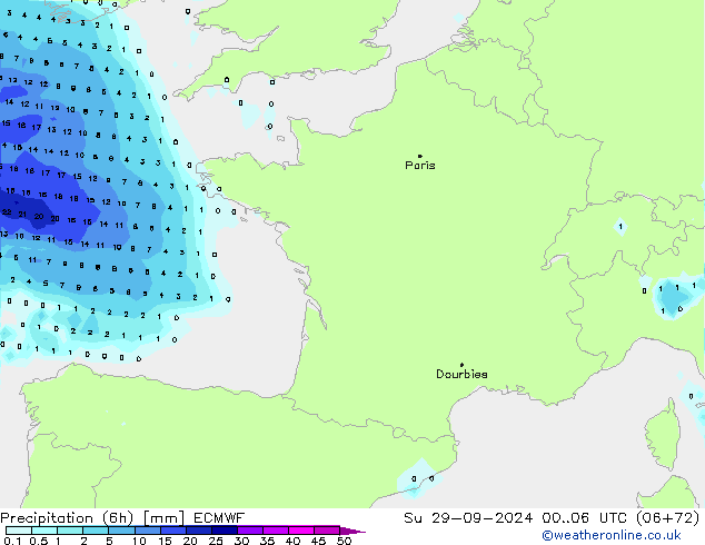 Z500/Rain (+SLP)/Z850 ECMWF Вс 29.09.2024 06 UTC