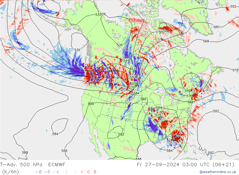 T-Adv. 500 hPa ECMWF ven 27.09.2024 03 UTC