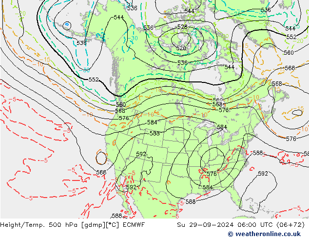 Z500/Rain (+SLP)/Z850 ECMWF dom 29.09.2024 06 UTC