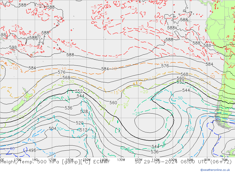 Z500/Rain (+SLP)/Z850 ECMWF Su 29.09.2024 06 UTC