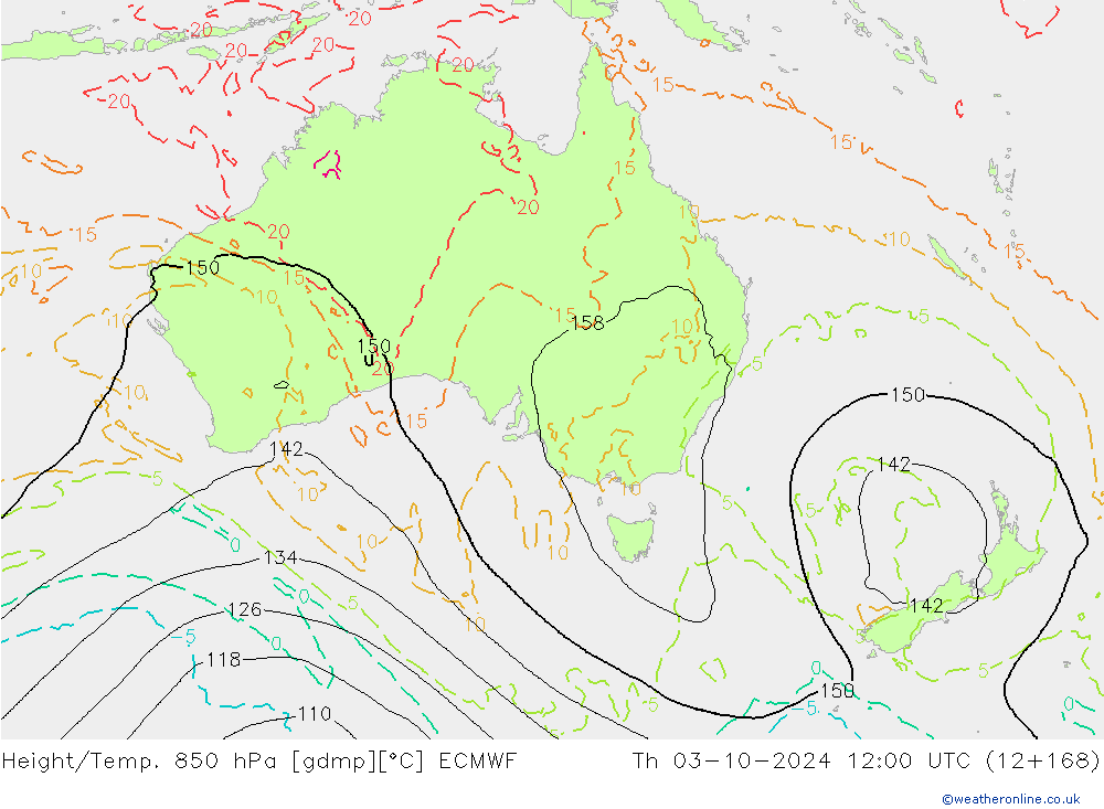 Z500/Regen(+SLP)/Z850 ECMWF do 03.10.2024 12 UTC