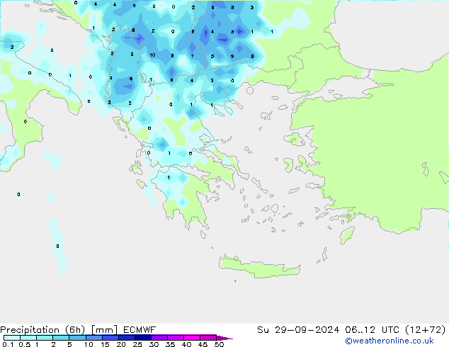 Z500/Rain (+SLP)/Z850 ECMWF  29.09.2024 12 UTC