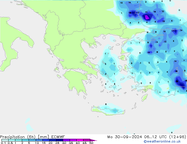 Z500/Rain (+SLP)/Z850 ECMWF Mo 30.09.2024 12 UTC