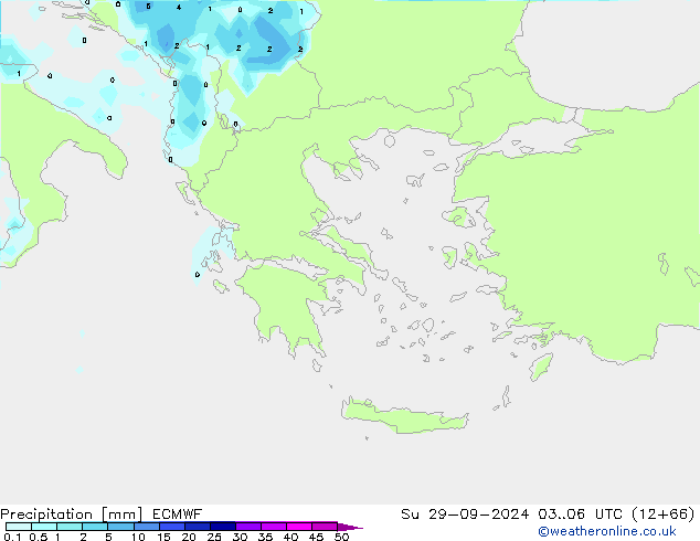 осадки ECMWF Вс 29.09.2024 06 UTC