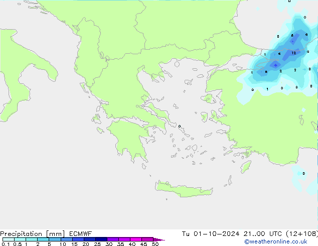 Precipitación ECMWF mar 01.10.2024 00 UTC