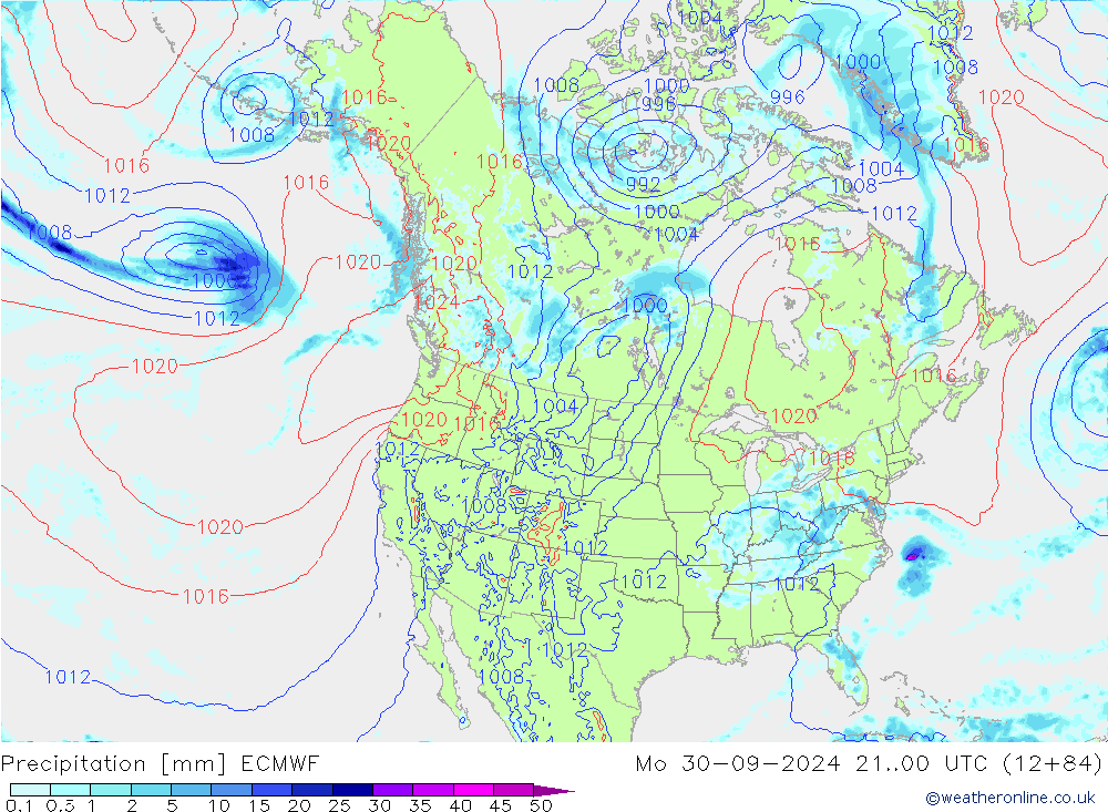 Neerslag ECMWF ma 30.09.2024 00 UTC