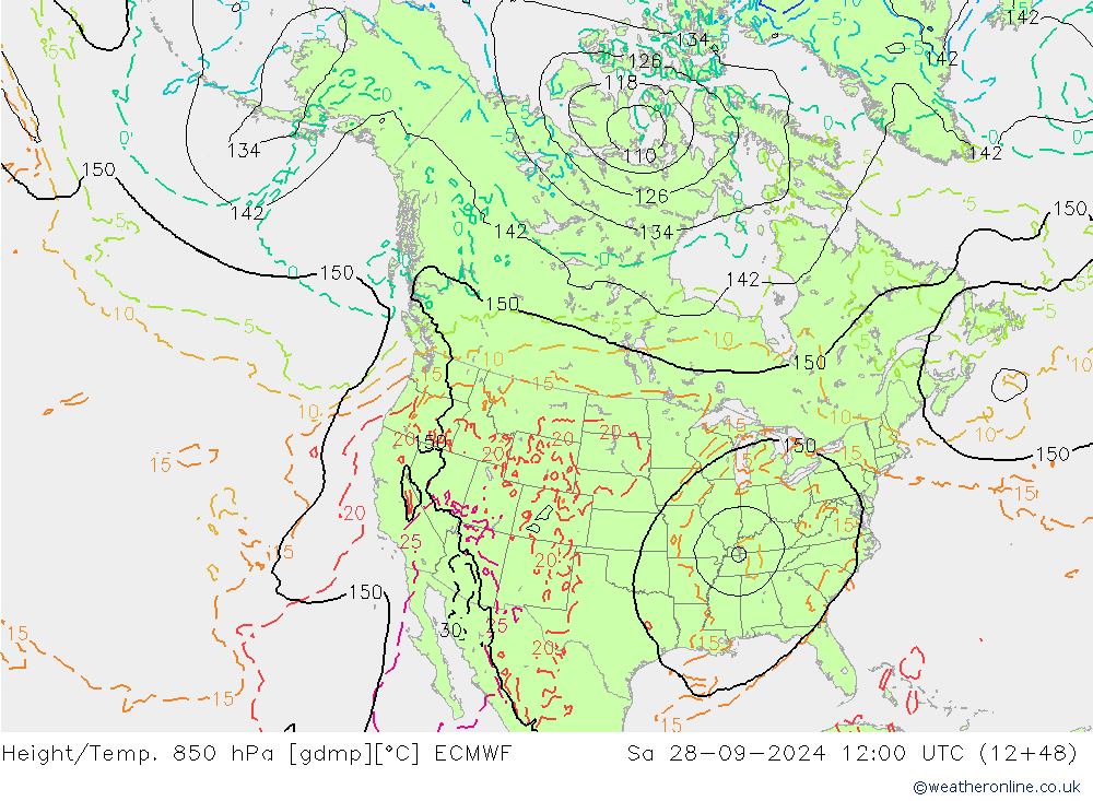 Z500/Rain (+SLP)/Z850 ECMWF So 28.09.2024 12 UTC