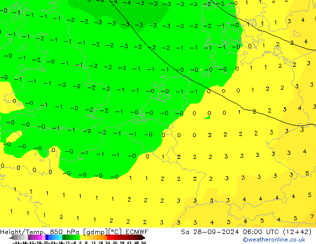 Z500/Rain (+SLP)/Z850 ECMWF So 28.09.2024 06 UTC