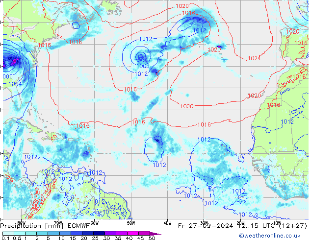 precipitação ECMWF Sex 27.09.2024 15 UTC