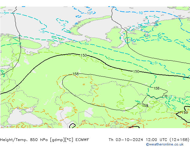 Z500/Regen(+SLP)/Z850 ECMWF do 03.10.2024 12 UTC