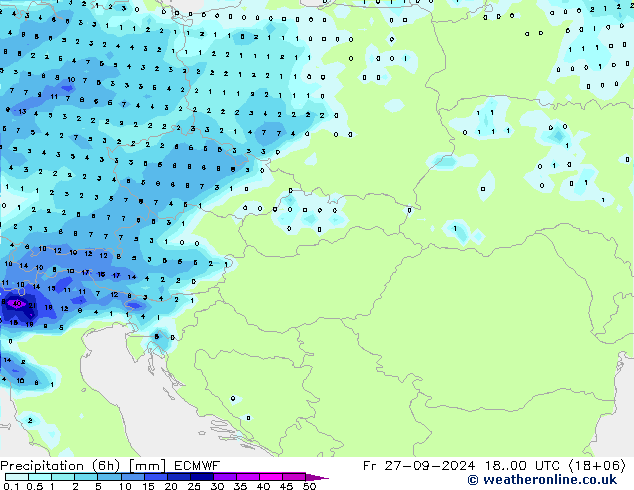 Z500/Rain (+SLP)/Z850 ECMWF Sex 27.09.2024 00 UTC