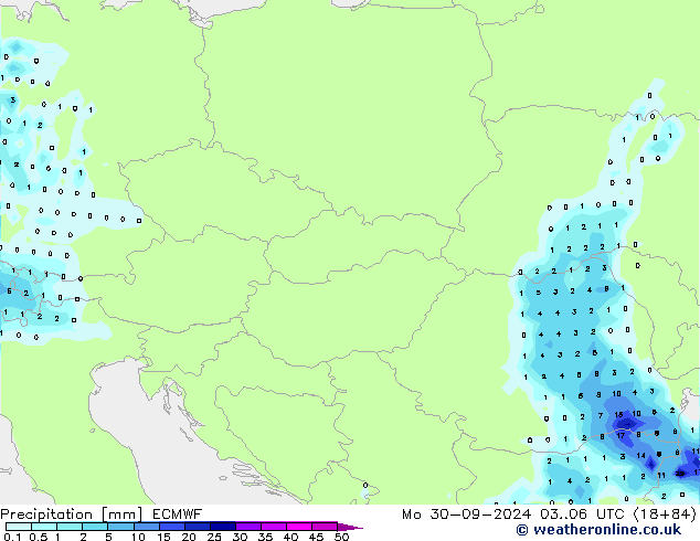 Precipitazione ECMWF lun 30.09.2024 06 UTC