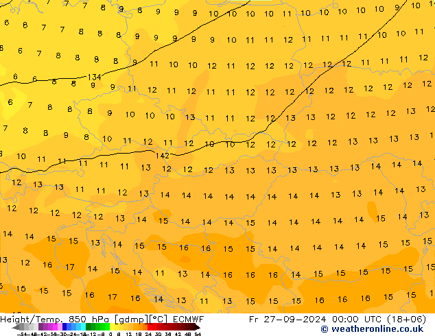 Z500/Rain (+SLP)/Z850 ECMWF pt. 27.09.2024 00 UTC