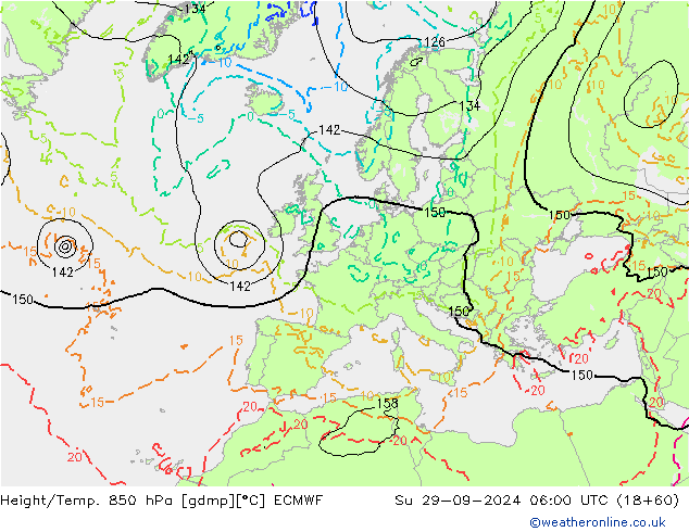 Z500/Rain (+SLP)/Z850 ECMWF dom 29.09.2024 06 UTC