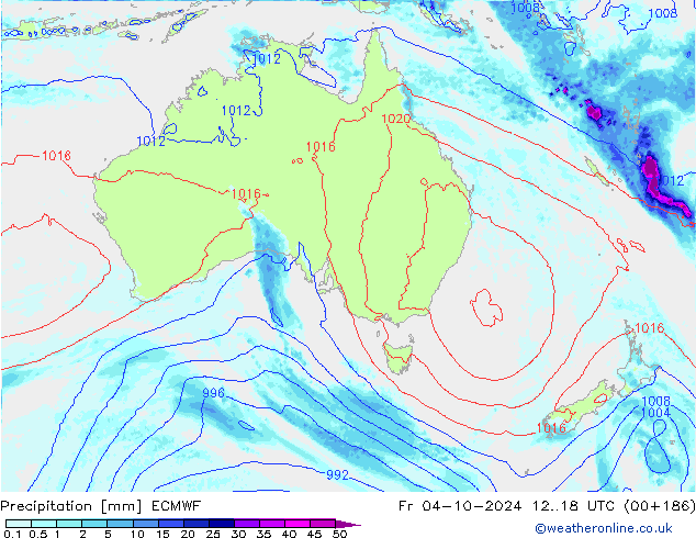 Precipitation ECMWF Fr 04.10.2024 18 UTC