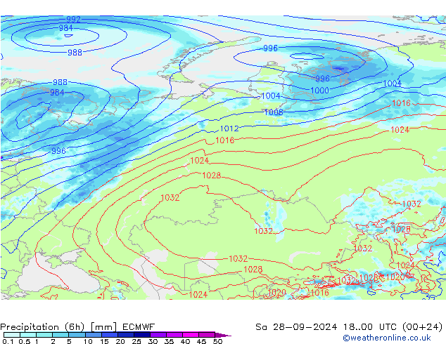 Z500/Rain (+SLP)/Z850 ECMWF So 28.09.2024 00 UTC