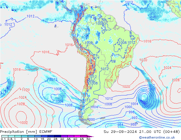 Precipitación ECMWF dom 29.09.2024 00 UTC