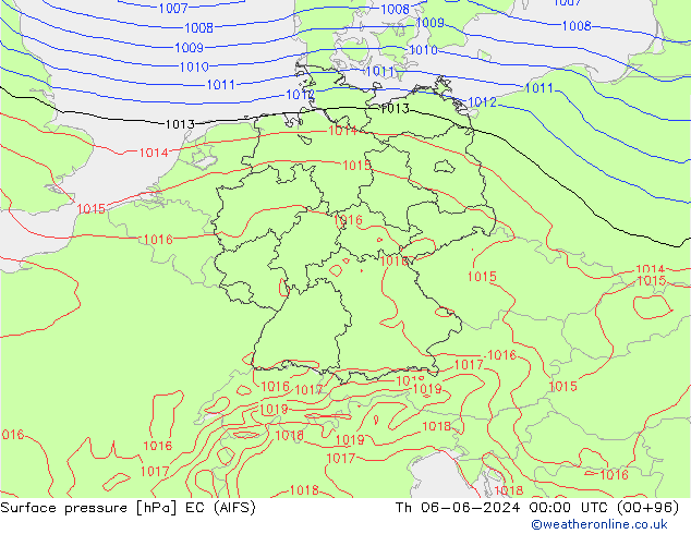 pressão do solo EC (AIFS) Qui 06.06.2024 00 UTC