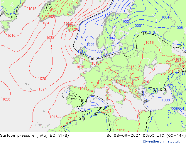 Luchtdruk (Grond) EC (AIFS) za 08.06.2024 00 UTC