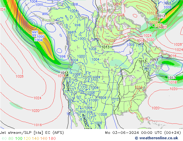 Polarjet/Bodendruck EC (AIFS) Mo 03.06.2024 00 UTC