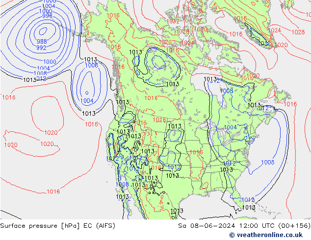 Luchtdruk (Grond) EC (AIFS) za 08.06.2024 12 UTC