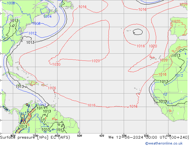ciśnienie EC (AIFS) śro. 12.06.2024 00 UTC