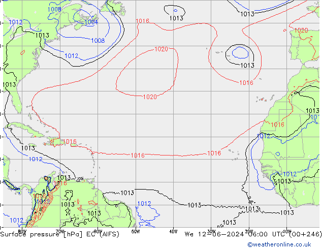 pressão do solo EC (AIFS) Qua 12.06.2024 06 UTC