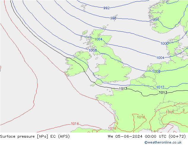 Yer basıncı EC (AIFS) Çar 05.06.2024 00 UTC