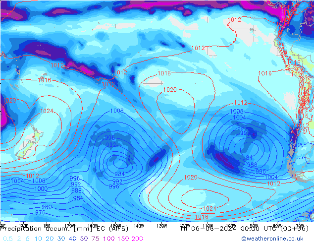 Nied. akkumuliert EC (AIFS) Do 06.06.2024 00 UTC