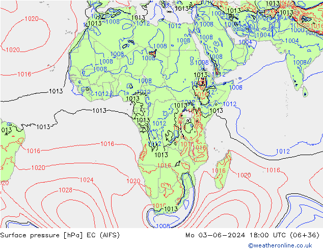 Presión superficial EC (AIFS) lun 03.06.2024 18 UTC