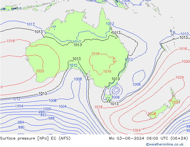 Bodendruck EC (AIFS) Mo 03.06.2024 06 UTC