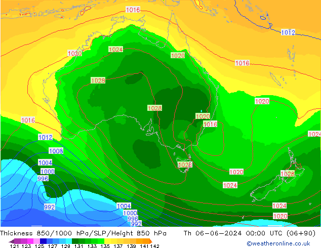 Thck 850-1000 hPa EC (AIFS)  06.06.2024 00 UTC