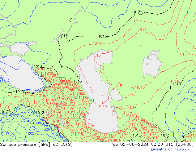 pression de l'air EC (AIFS) mer 05.06.2024 00 UTC