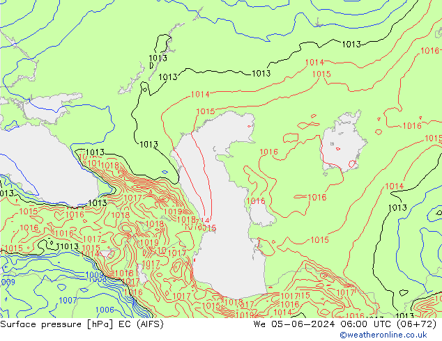 Luchtdruk (Grond) EC (AIFS) wo 05.06.2024 06 UTC