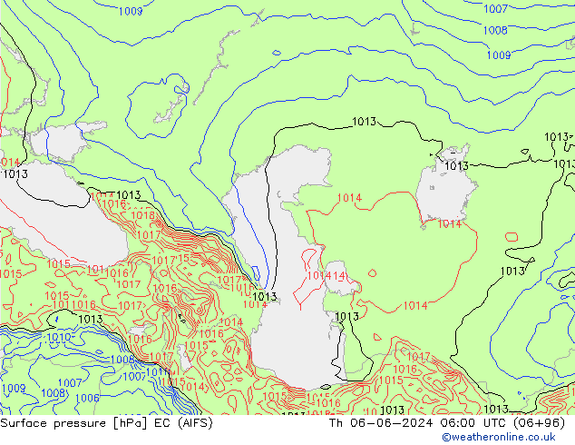 pressão do solo EC (AIFS) Qui 06.06.2024 06 UTC