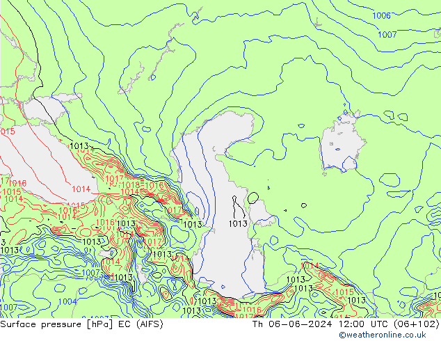 ciśnienie EC (AIFS) czw. 06.06.2024 12 UTC