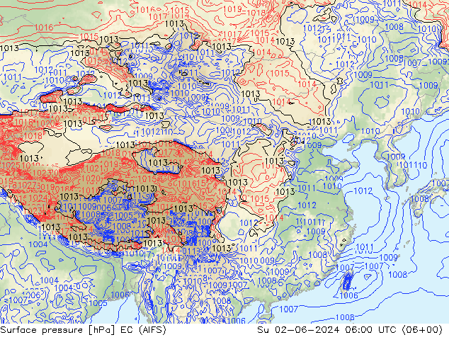 地面气压 EC (AIFS) 星期日 02.06.2024 06 UTC