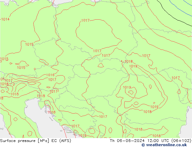 Luchtdruk (Grond) EC (AIFS) do 06.06.2024 12 UTC