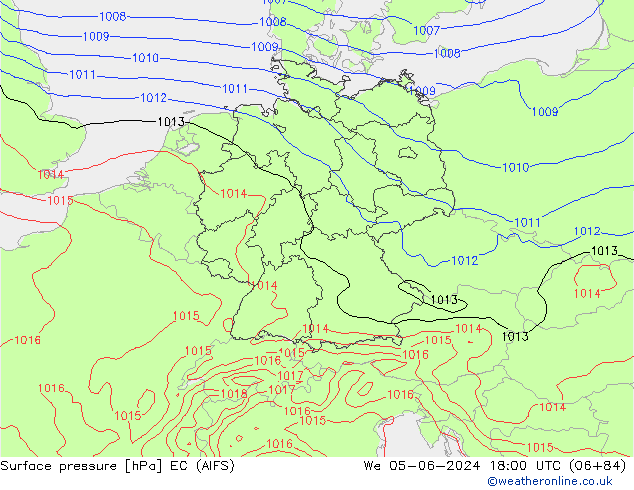 Bodendruck EC (AIFS) Mi 05.06.2024 18 UTC