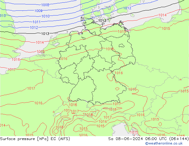 Luchtdruk (Grond) EC (AIFS) za 08.06.2024 06 UTC